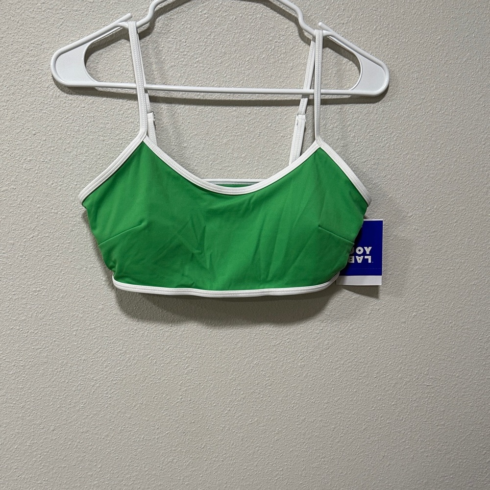 JoyLab Green and White Bra